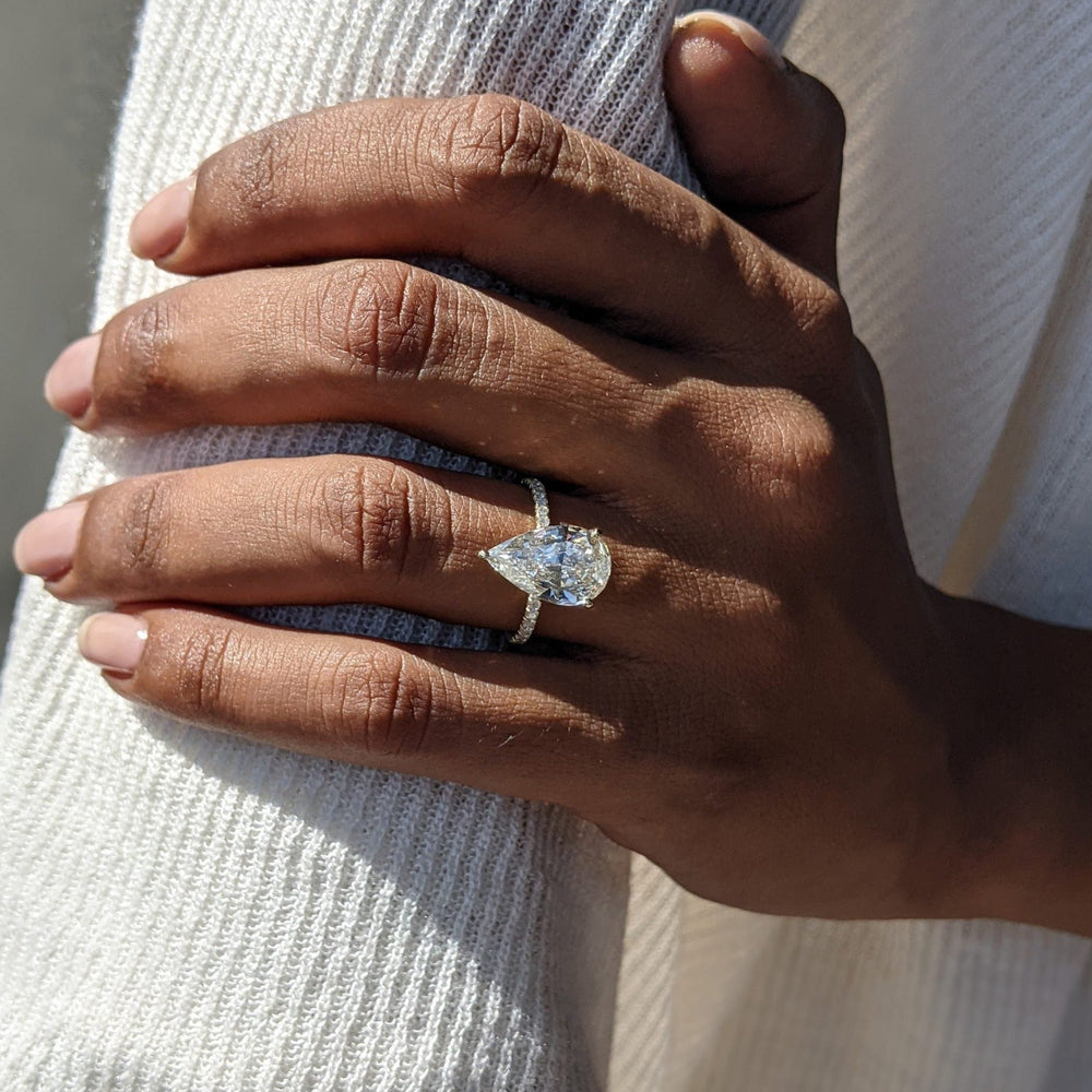 Likable Pear Diamond Wedding Ring