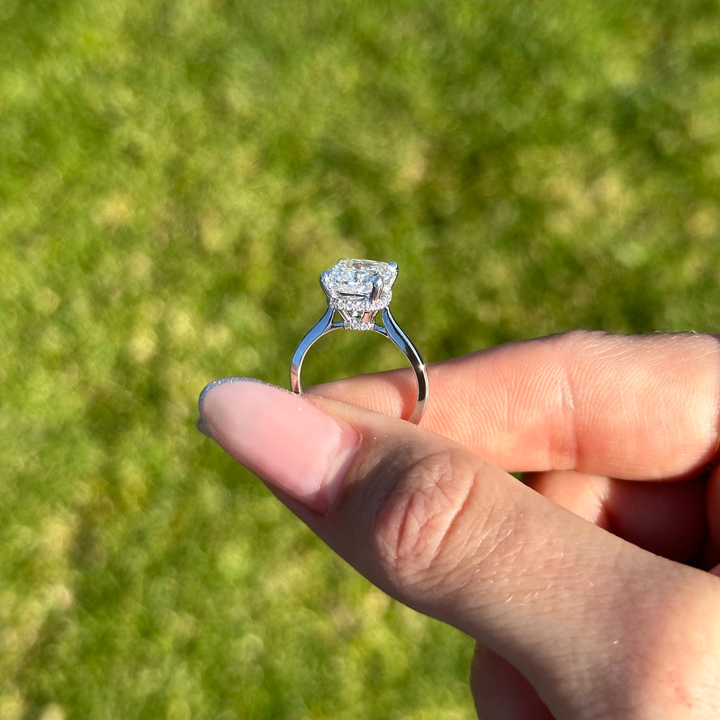 Seductively Cushion Diamond Wedding Ring