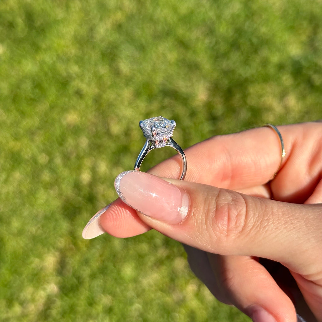 Seductively Cushion Diamond Wedding Ring