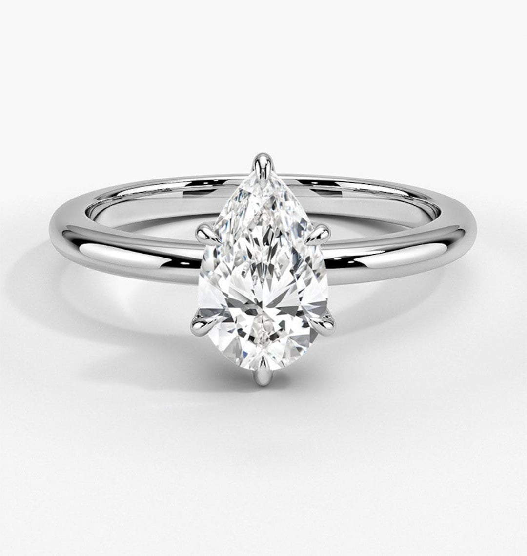 Glamorous Pear Shape Wedding Ring