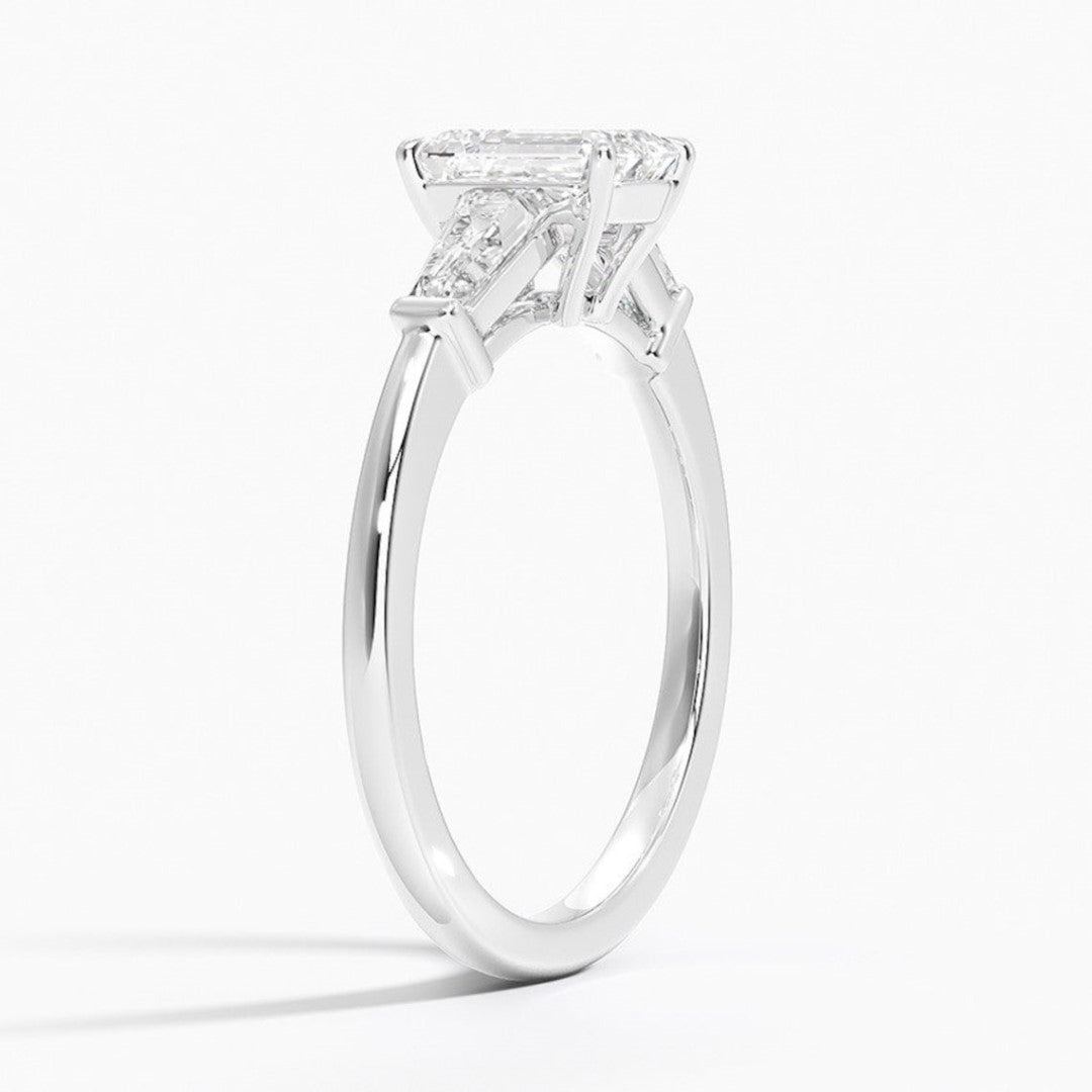 Grandiose Emerald Cut Diamond Ring