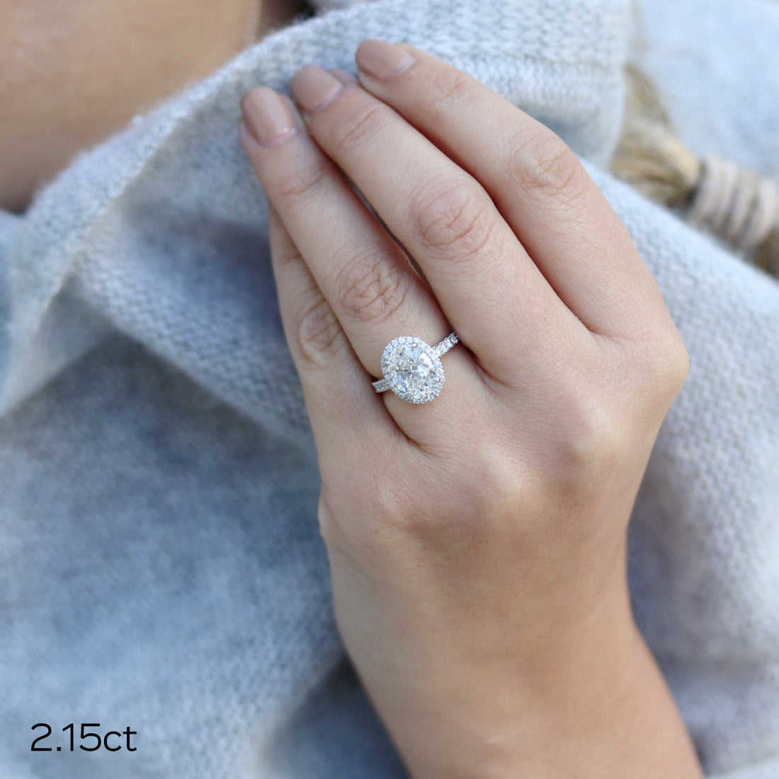 Embellish Oval Shape Diamond Wedding Ring