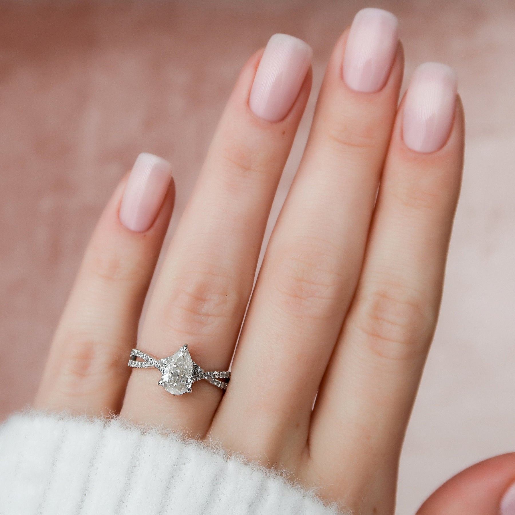 Designer Pear Shape Engagement Ring