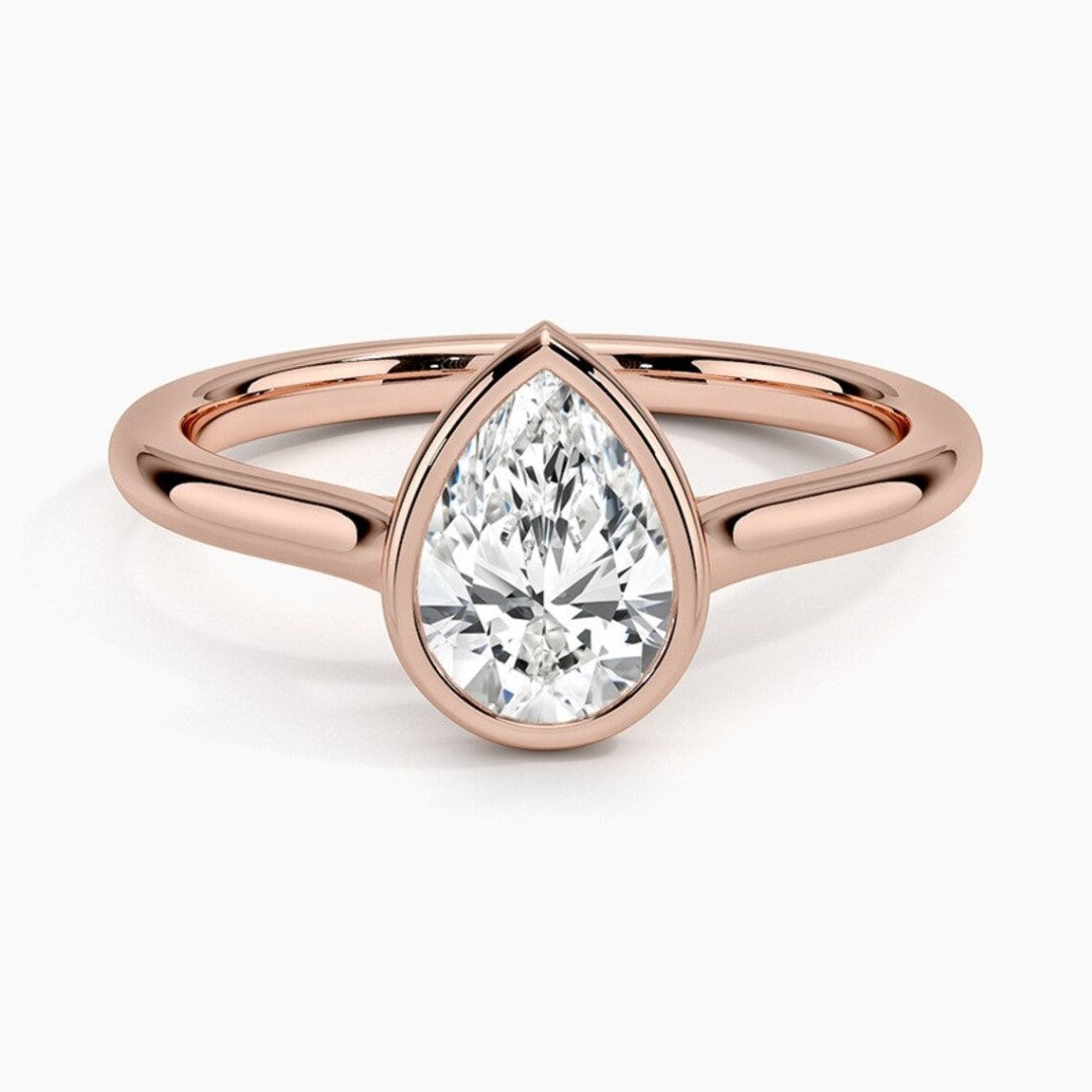 Sparkling Delight Pear Cut Diamond Ring