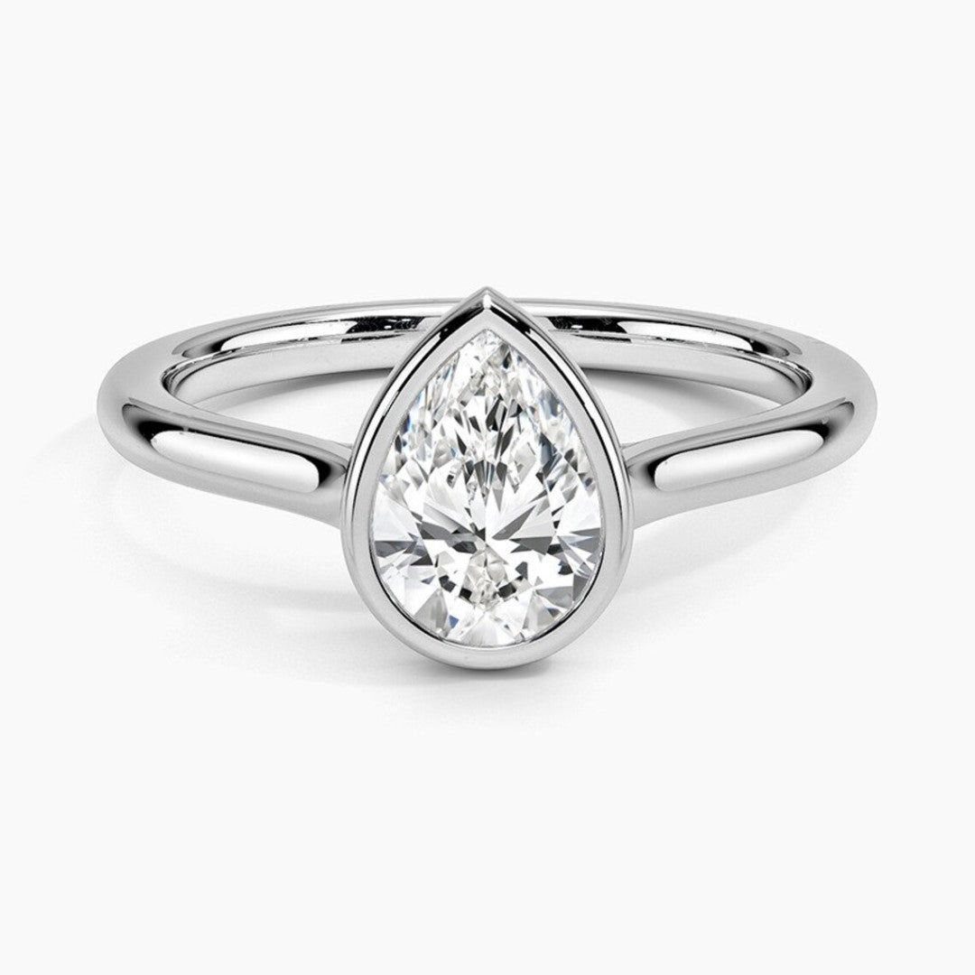 Sparkling Delight Pear Cut Diamond Ring