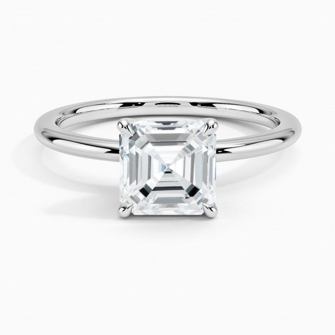 Petite Elegance Asscher Cut Wedding Ring