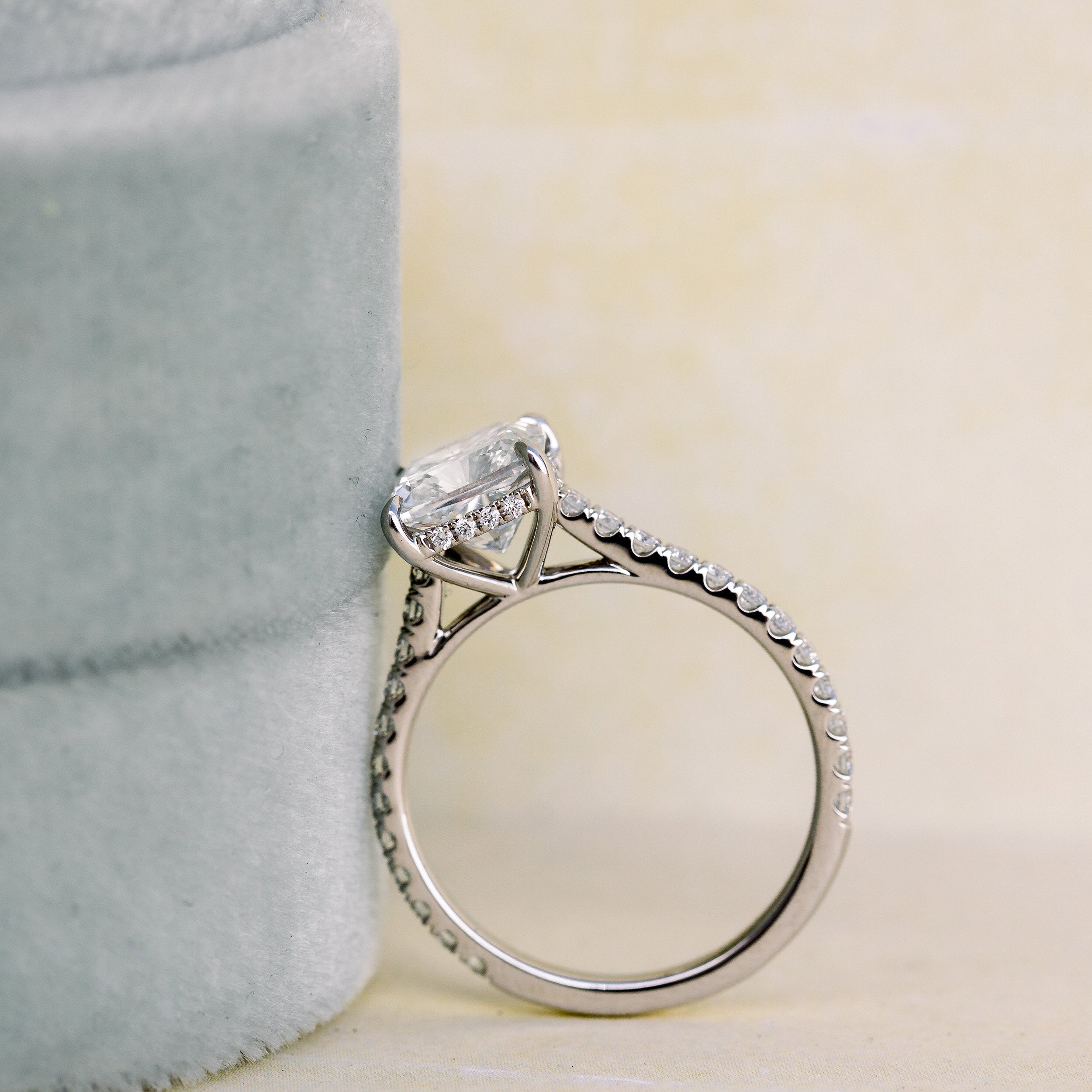 Worthy Cushion Shape Diamond Wedding Ring