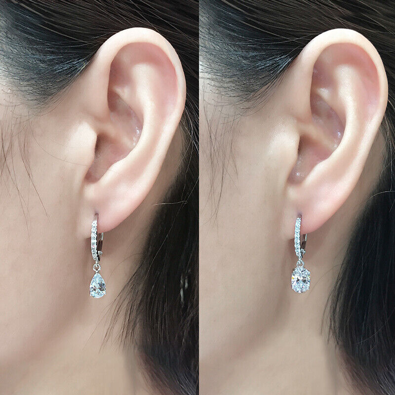 Regal Pear & Round Diamond Earring