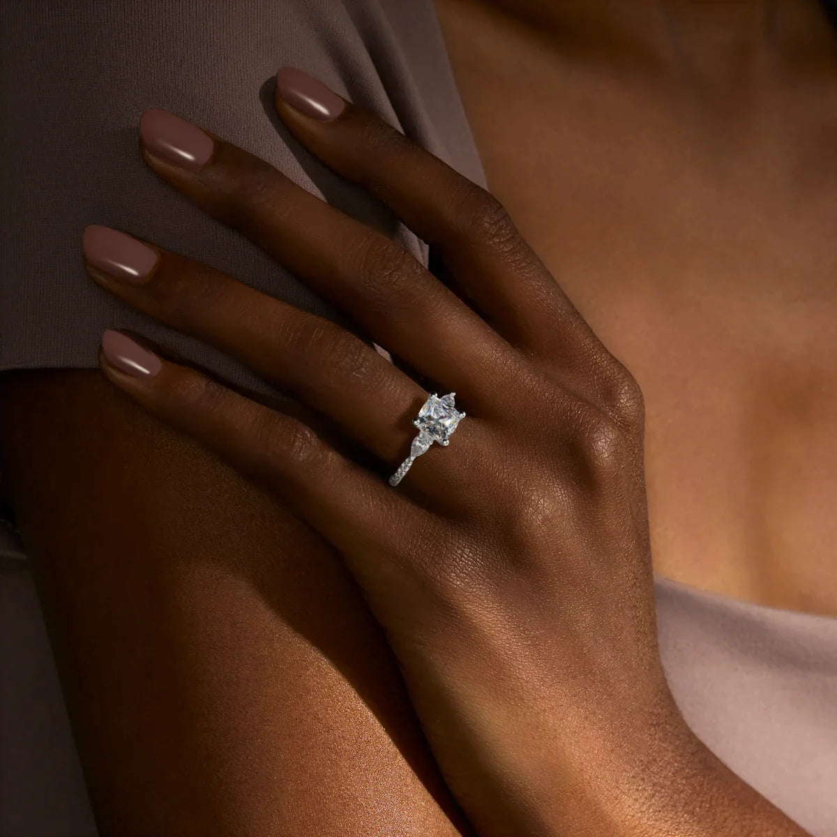 Fascinatingly Cushion Diamond Wedding Ring