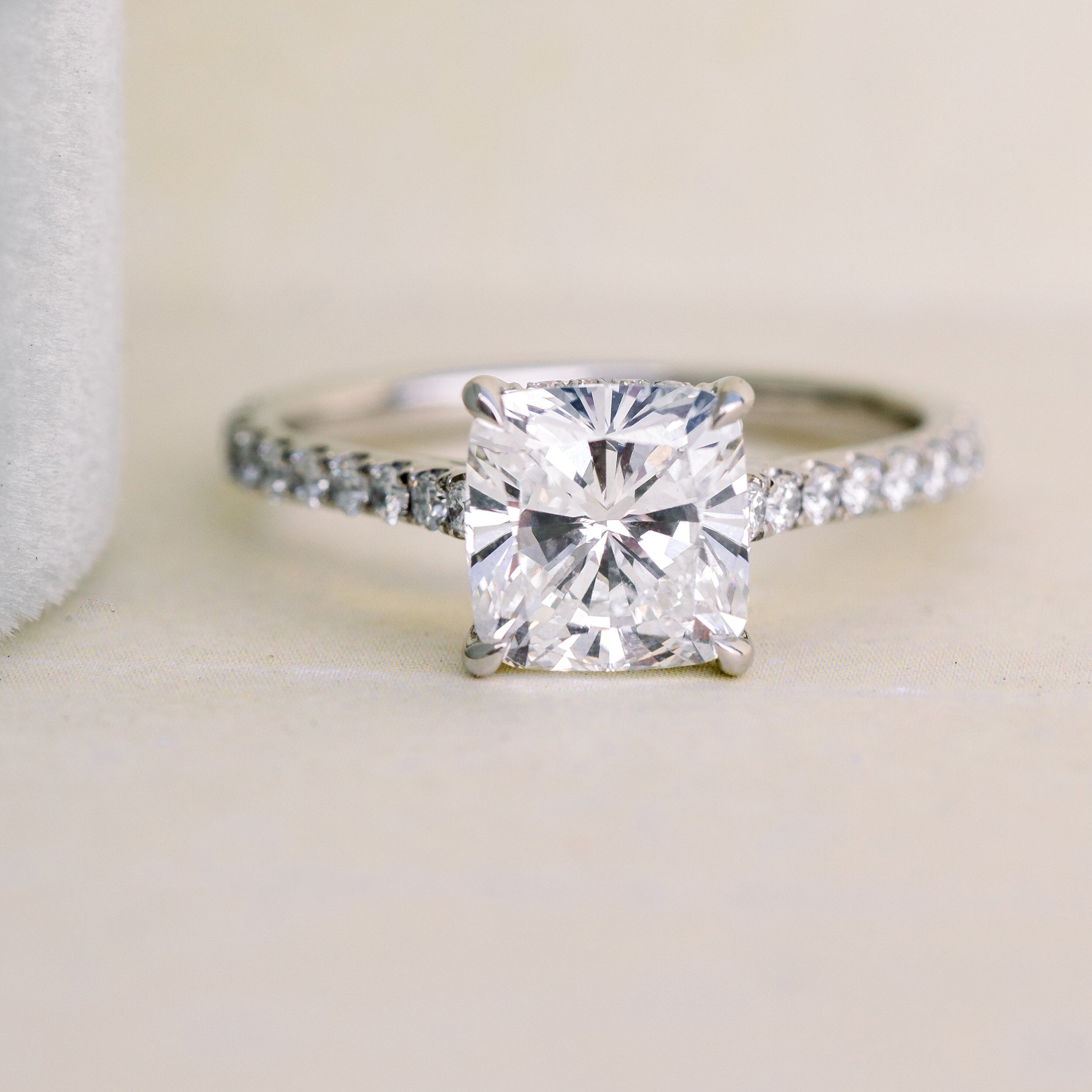 Worthy Cushion Shape Diamond Wedding Ring