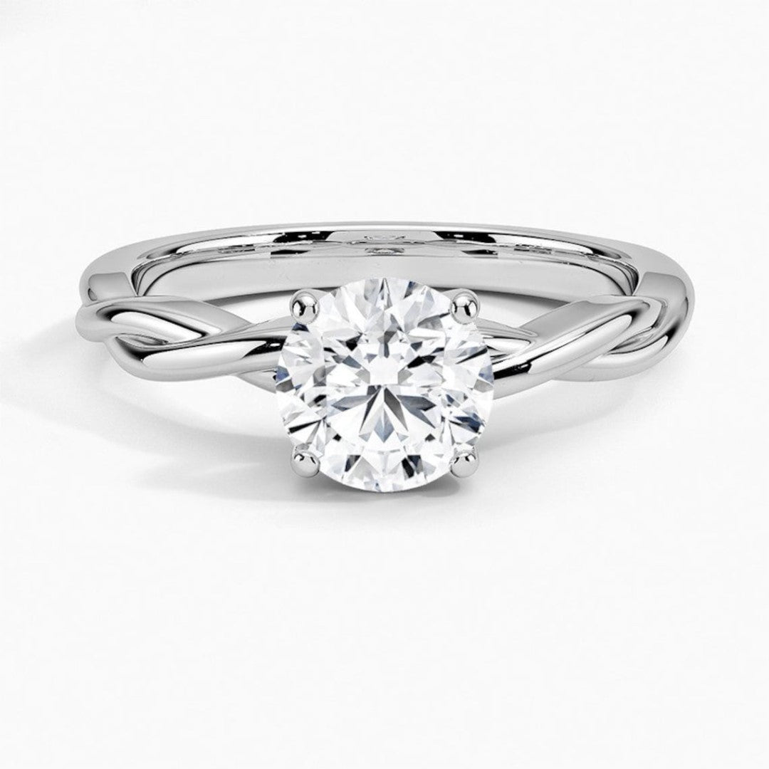 Handcrafted Round Cut Solitaire Ring