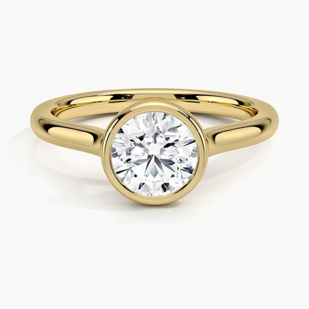 Modern Round Cut Diamond Ring