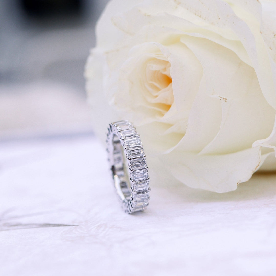 Improbable Emerald Cut Diamond Band