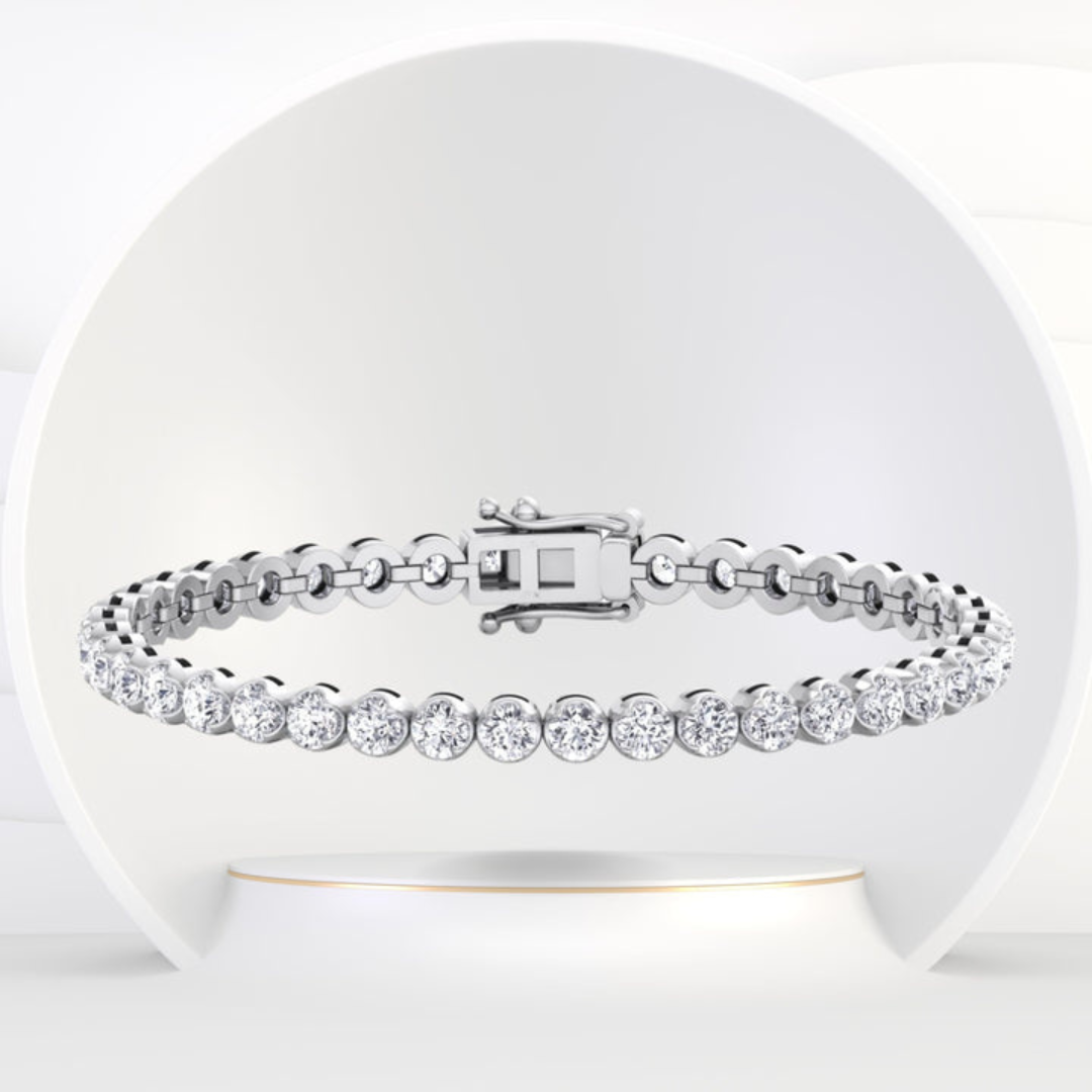 Engaging Round Diamond Bracelet