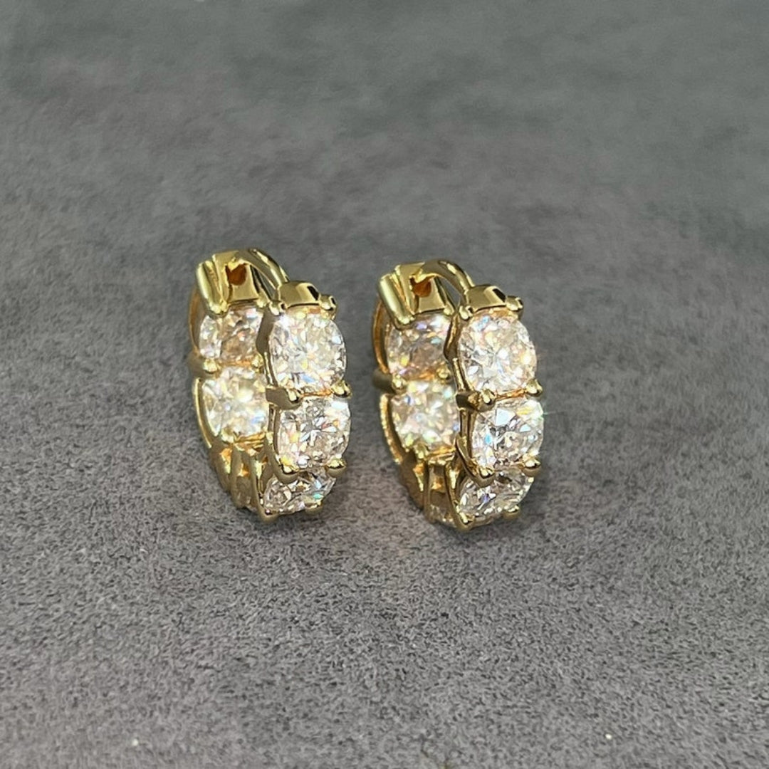 Shimmer Round Diamond Earring