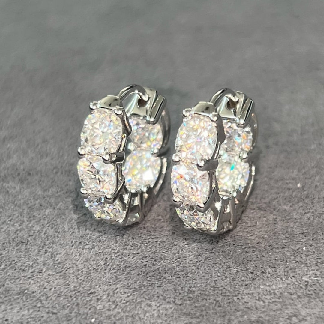 Shimmer Round Diamond Earring