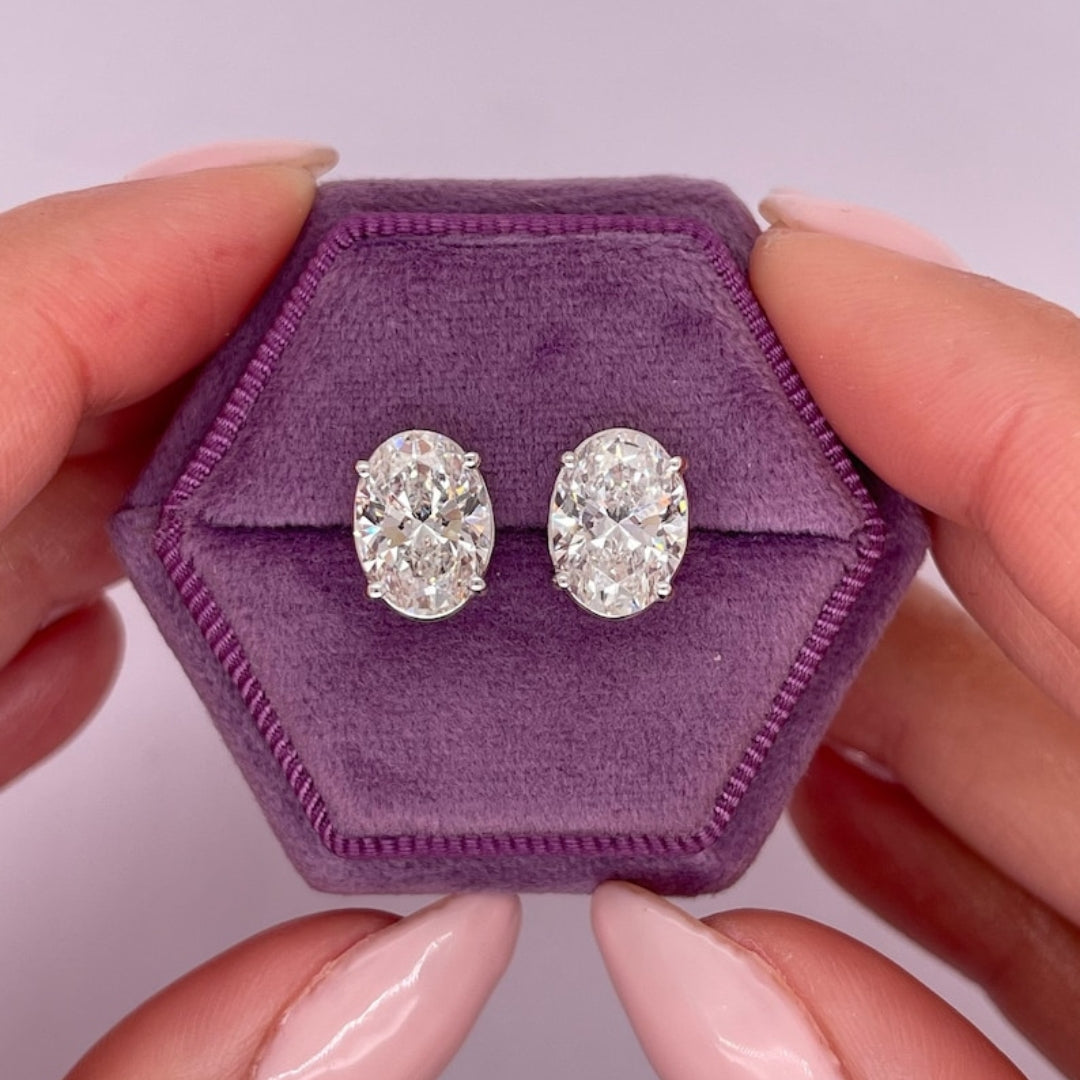 Cluster Oval Diamond Earring