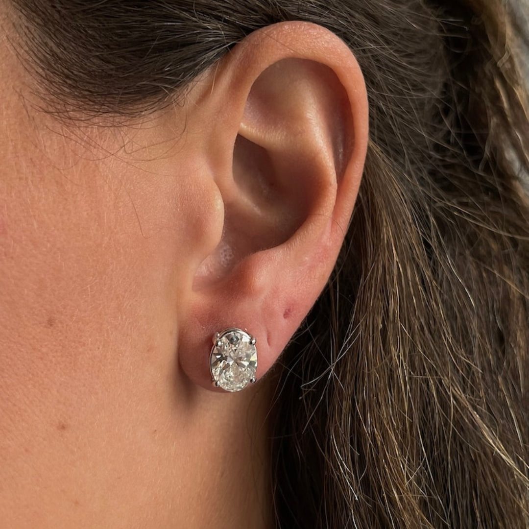 Cluster Oval Diamond Earring