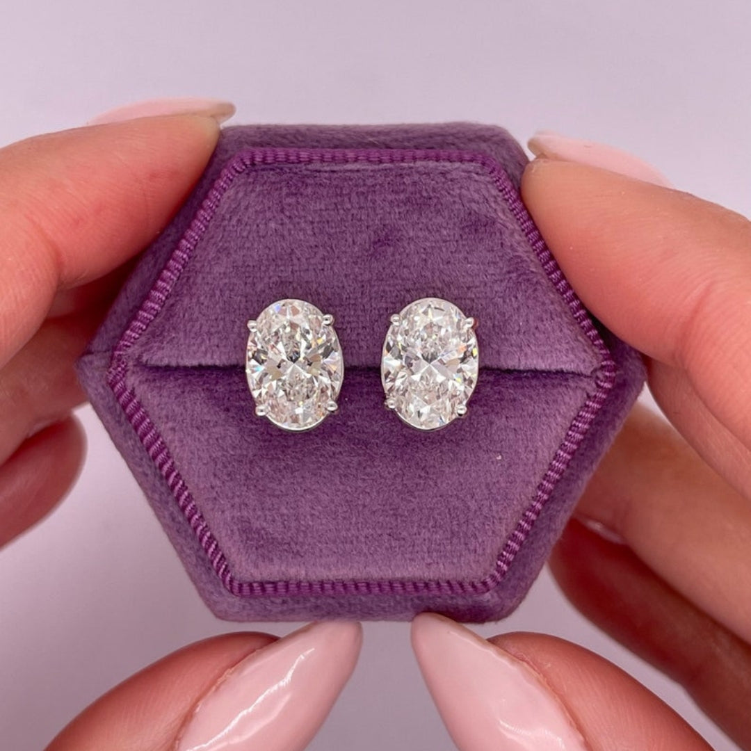 Incomparable Oval Diamond Earring