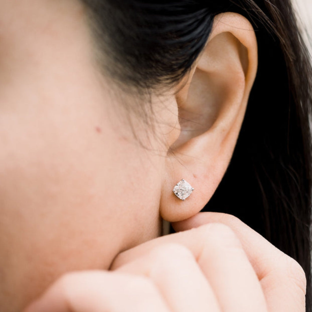 Fabulous Cushion Diamond Earring