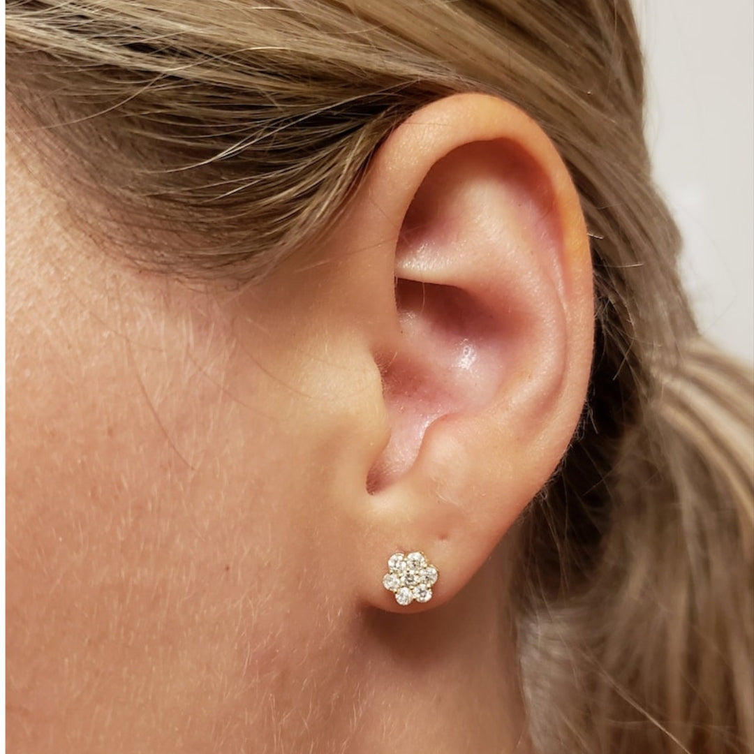 Beguiling Round Diamond Earring