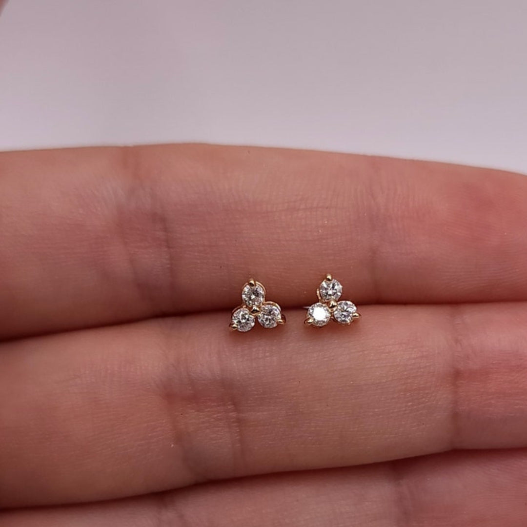 Angelic Round Diamond Earring