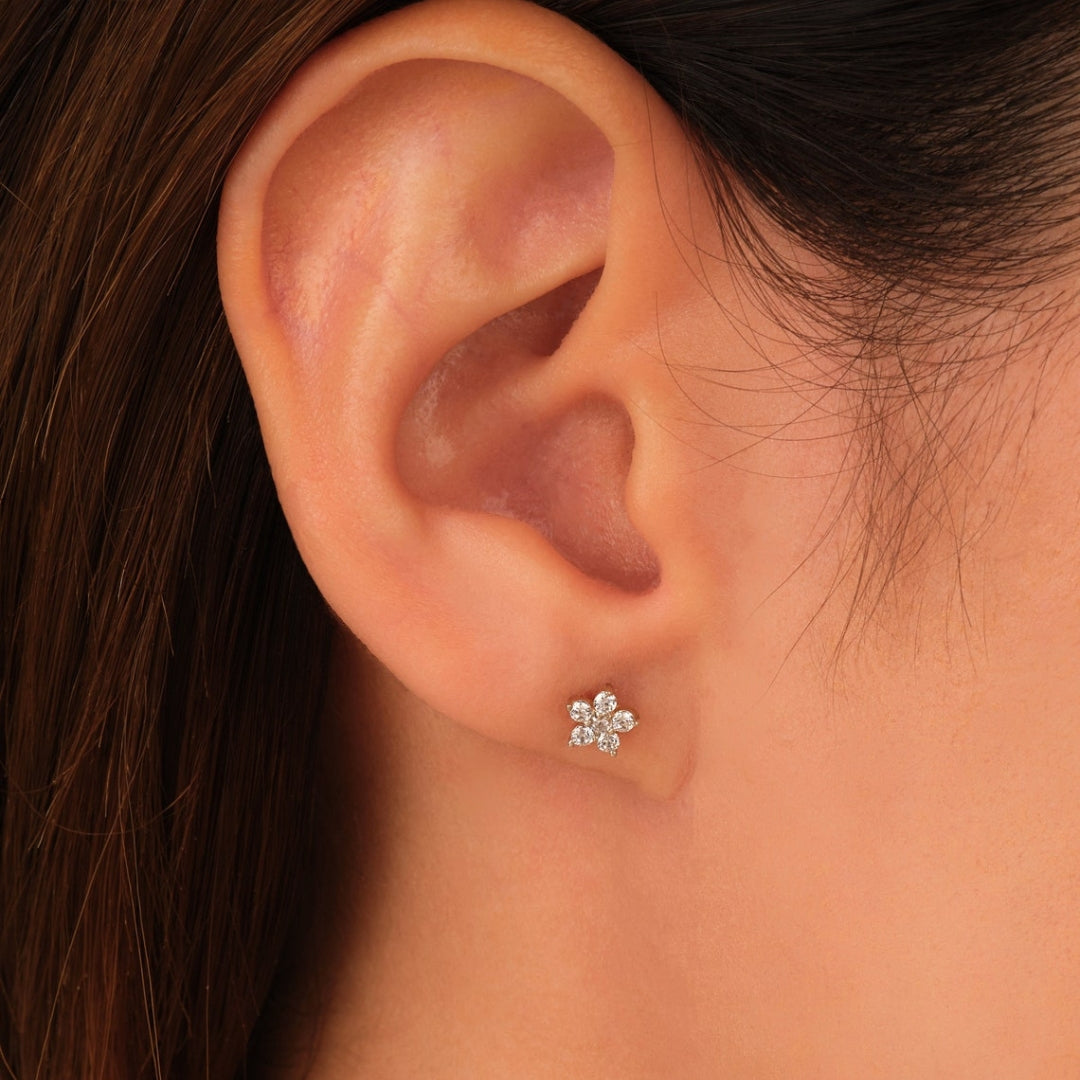 Classy Round Diamond Earring