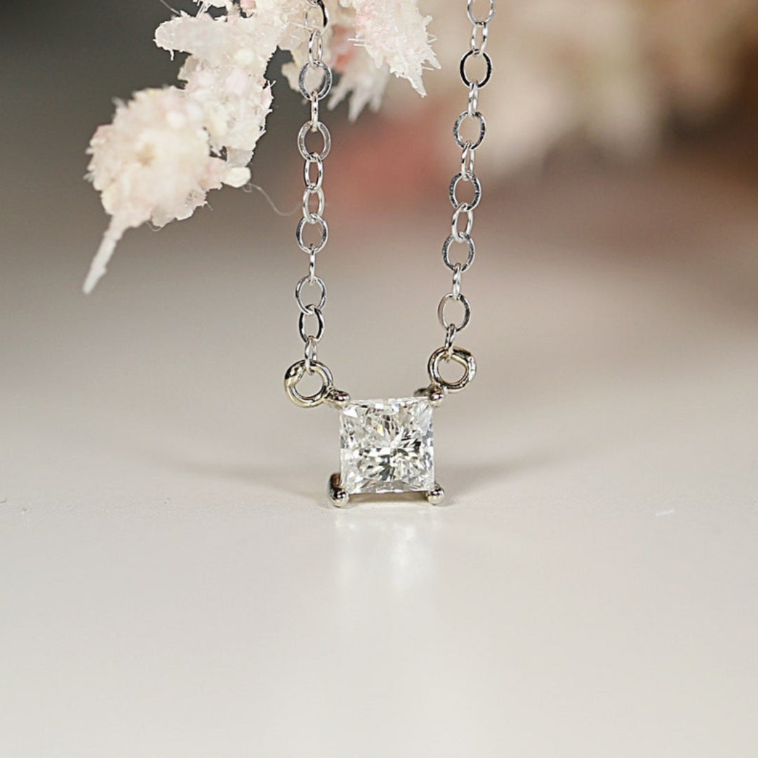 Avant Garde Purity Princess Diamond Necklace