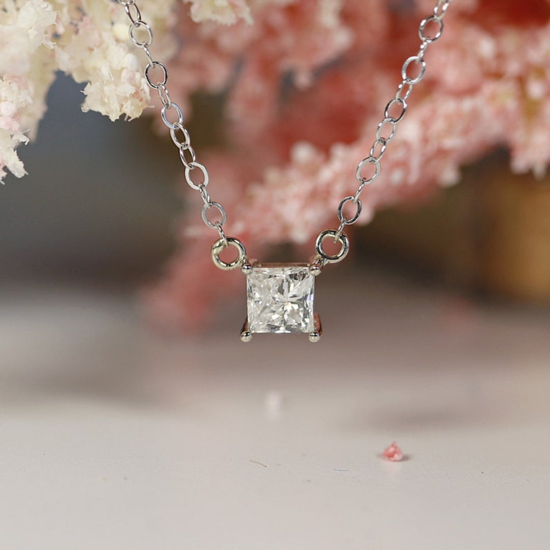 Avant Garde Purity Princess Diamond Necklace