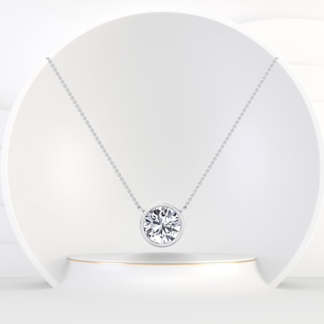 Acute Round Diamond Necklace