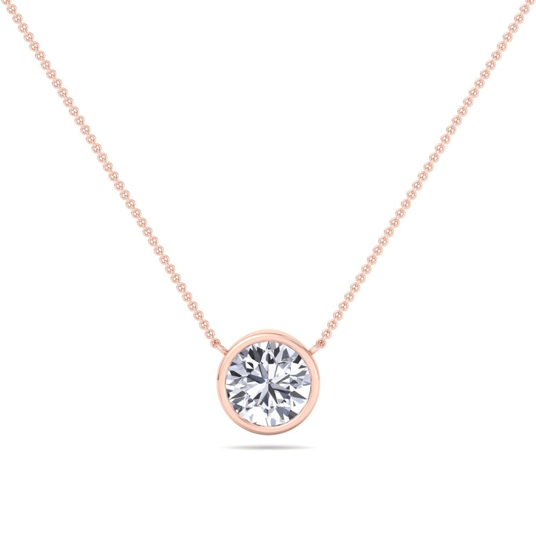 Acute Round Diamond Necklace