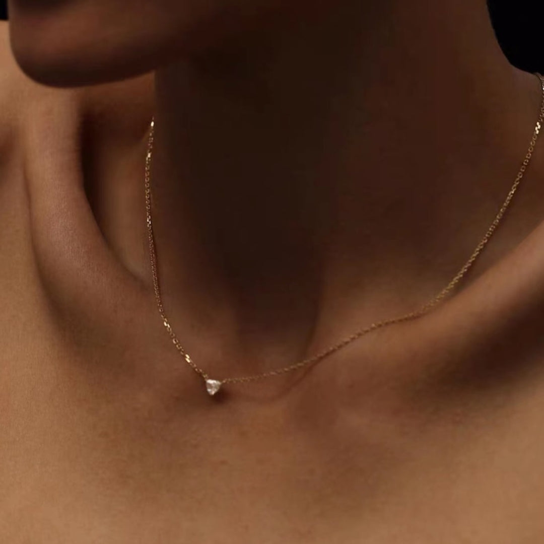 Inventive Trillion Diamond Necklace