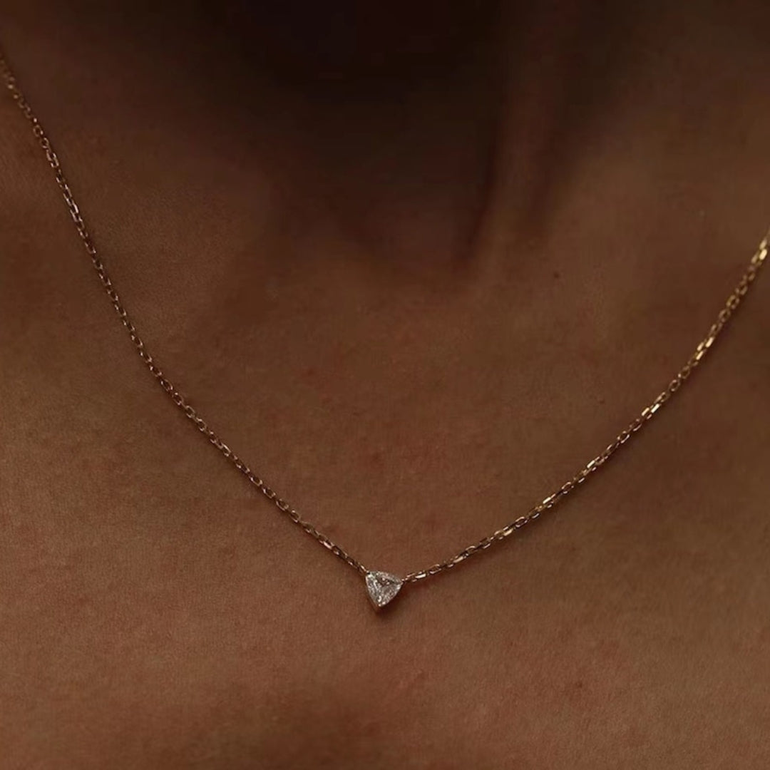 Inventive Trillion Diamond Necklace