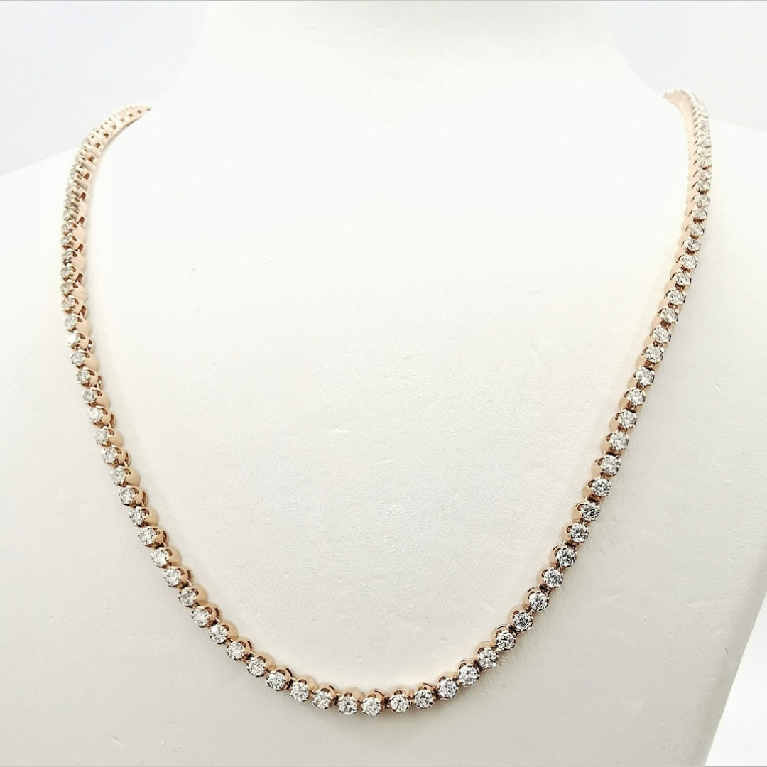 Pleasant Round Diamond Necklace