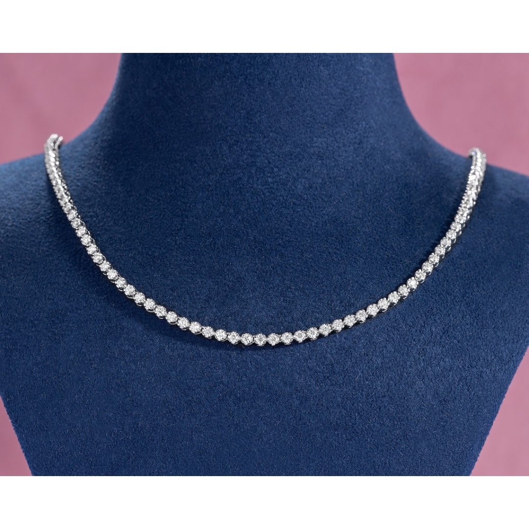 Pleasant Round Diamond Necklace