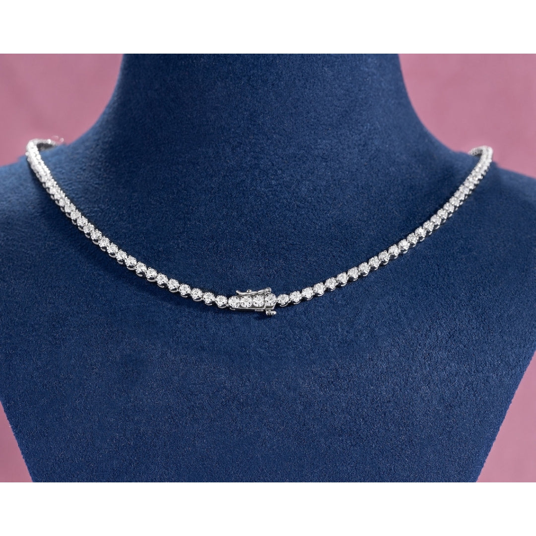 Pleasant Round Diamond Necklace