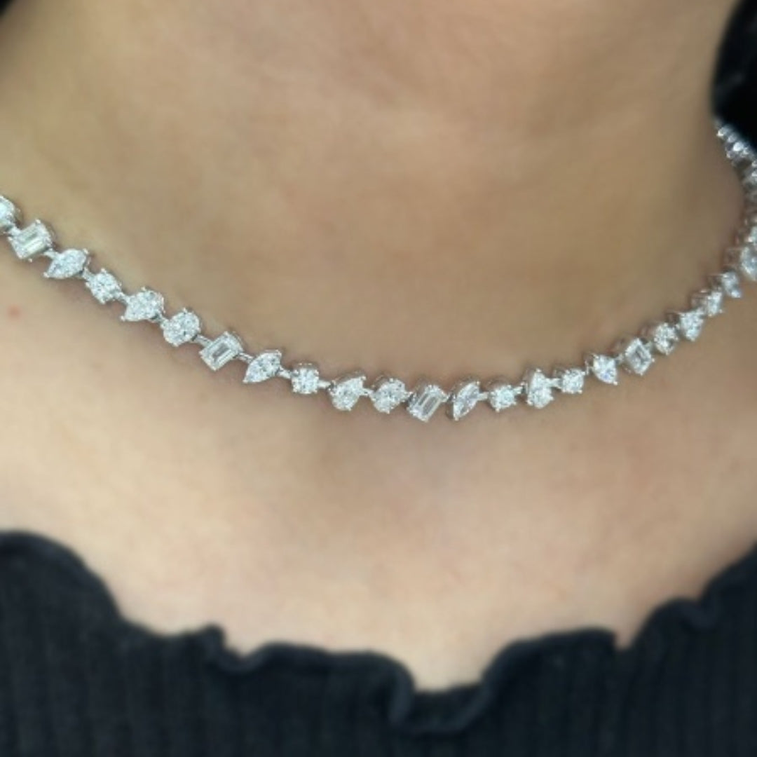 Reflecting Multi Diamond Necklace