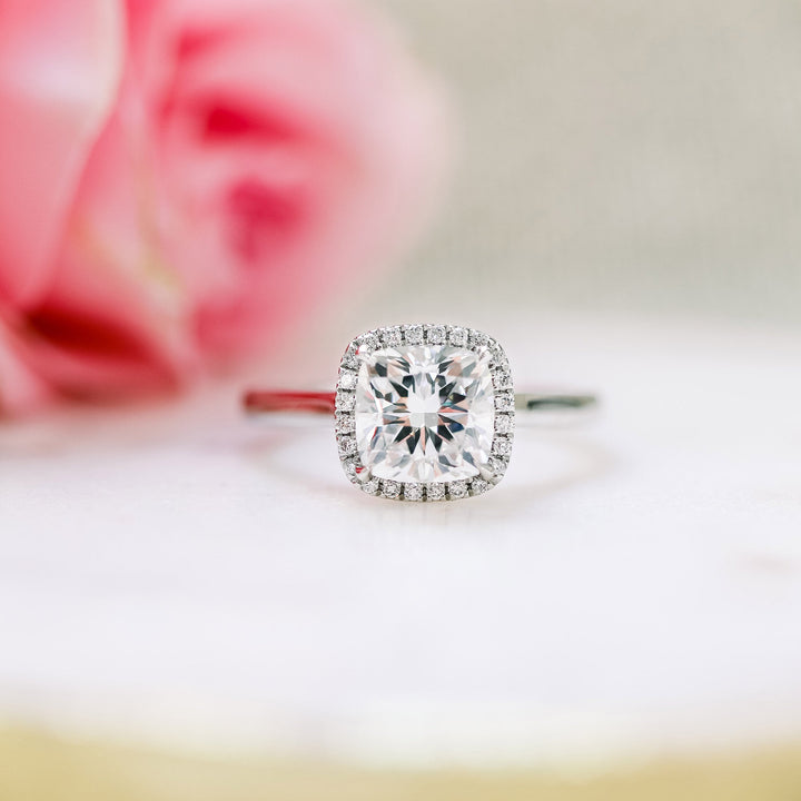 Illuminated Cushion Shape Diamond Wedding Ring