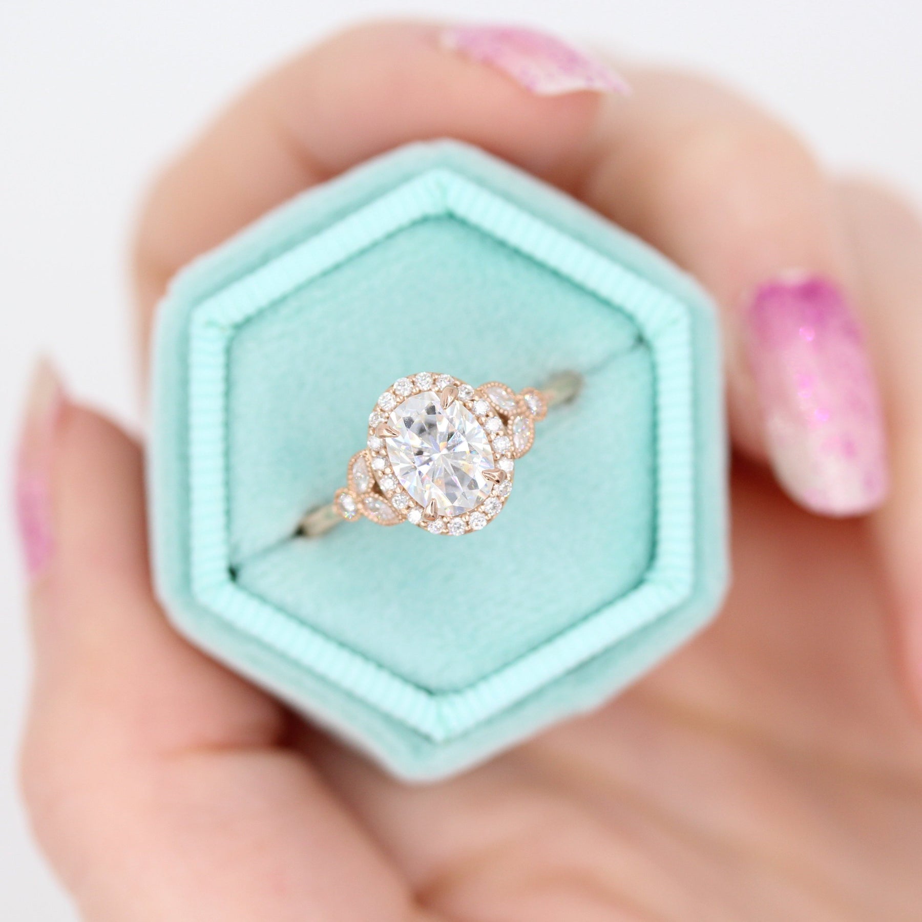 Opulence Oval Shape Diamond Wedding Ring