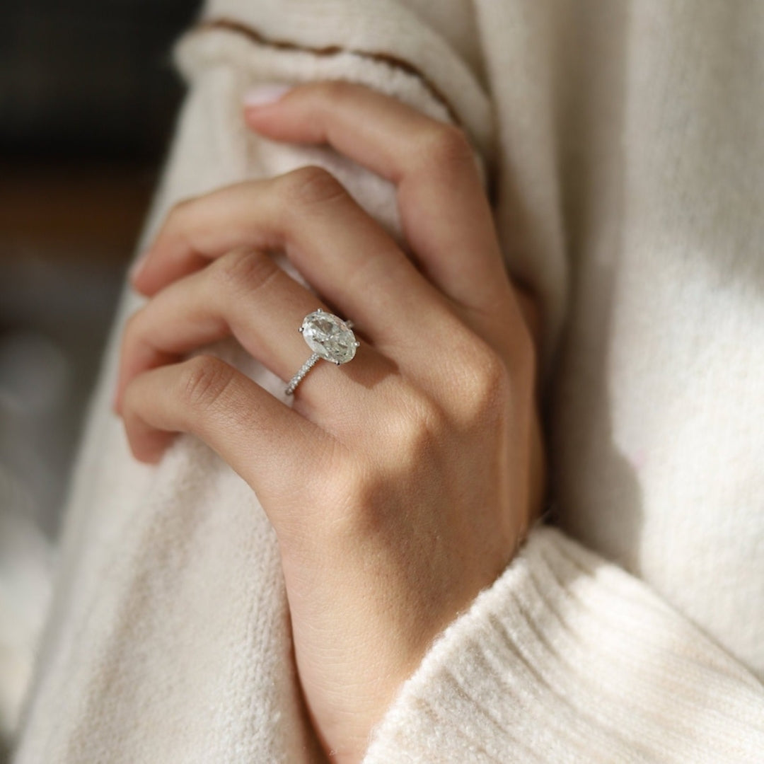 Bonnie Oval Shape Diamond Wedding Ring