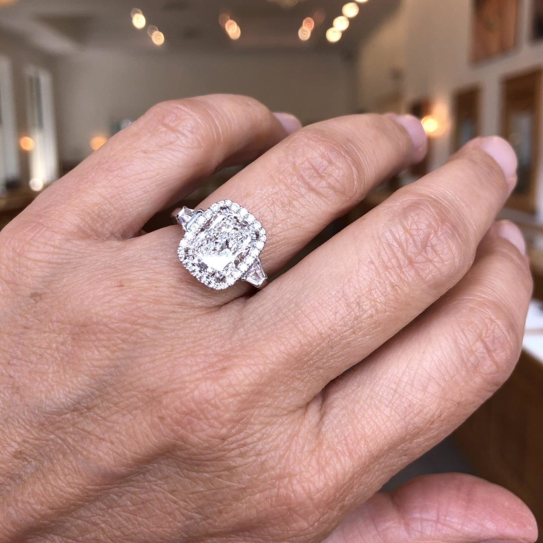 Everlasting Emerald Shape Diamond Wedding Ring