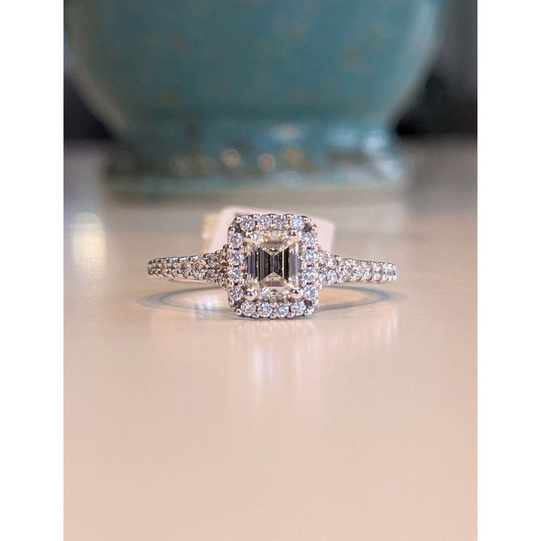 Resplendency Emerald Shape Diamond Wedding Ring