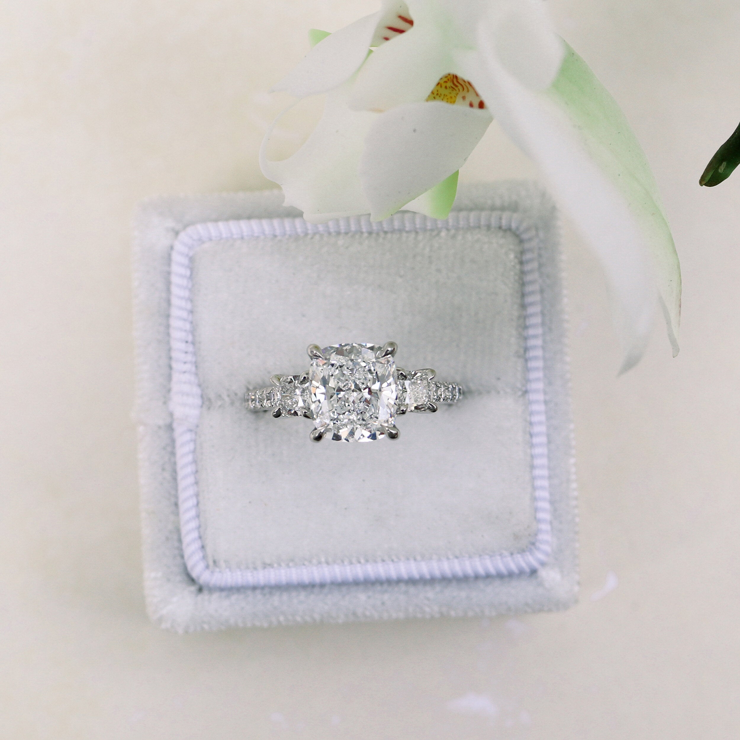 Radiance Cushion Shape Diamond Wedding Ring