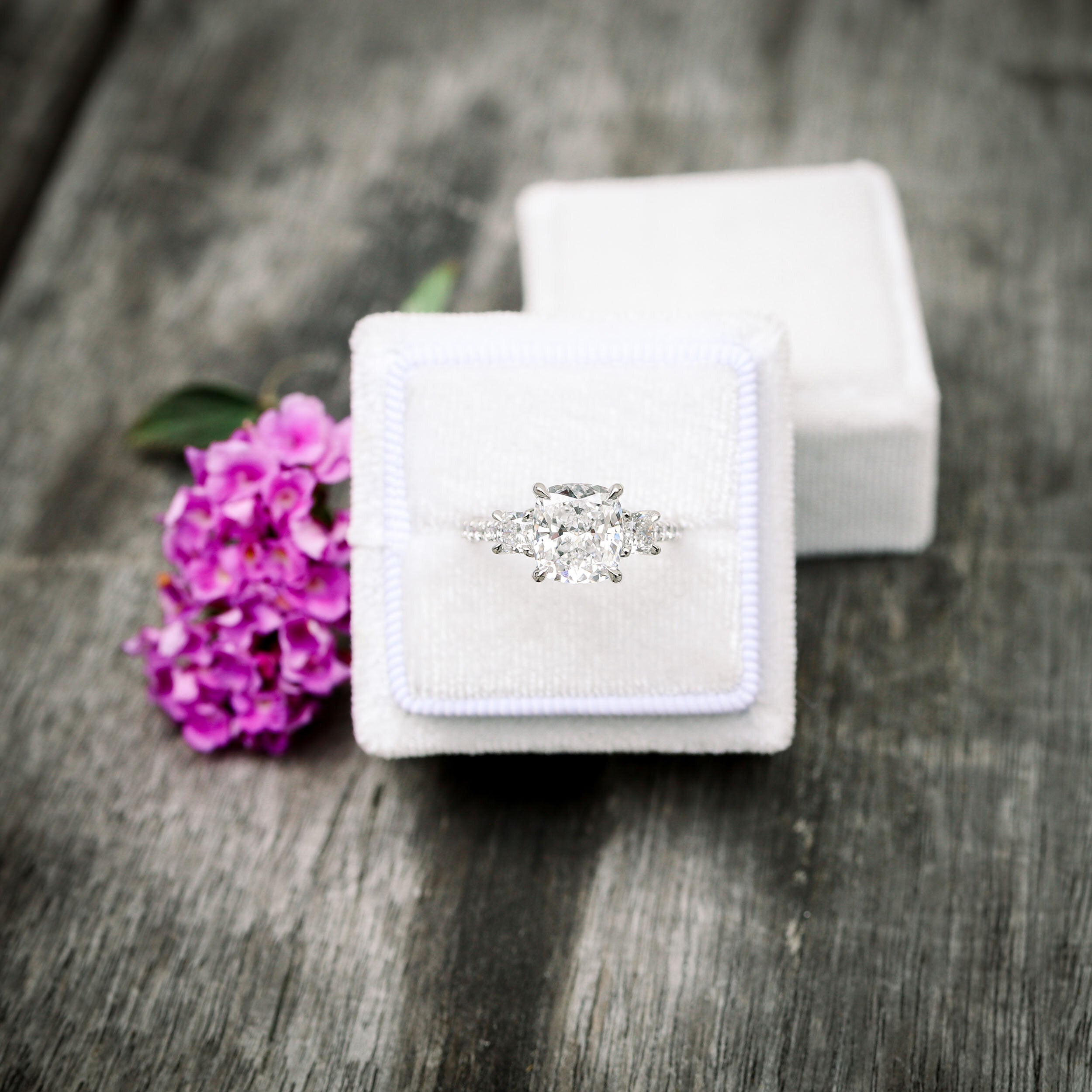 Radiance Cushion Shape Diamond Wedding Ring