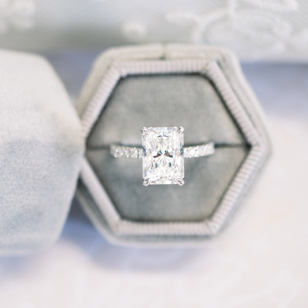 Enticing Radiant Diamond Wedding Ring