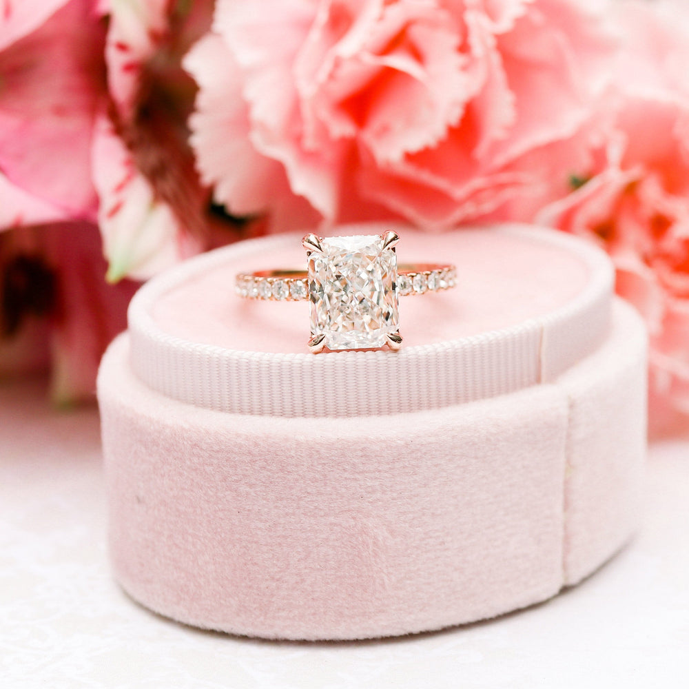 Intriguing Radiant Diamond Wedding Ring