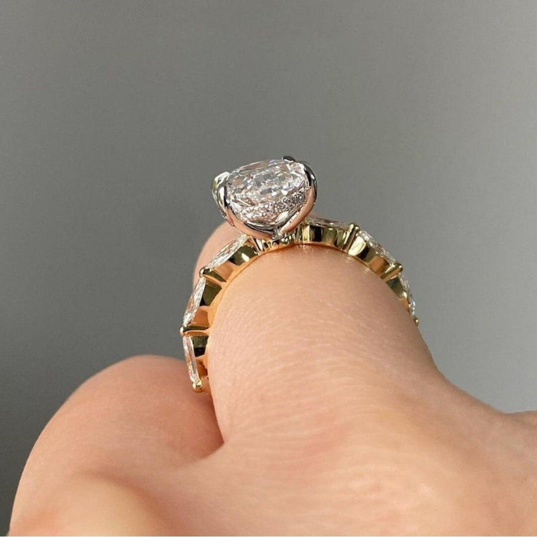 Rapturous Oval Diamond Wedding Ring