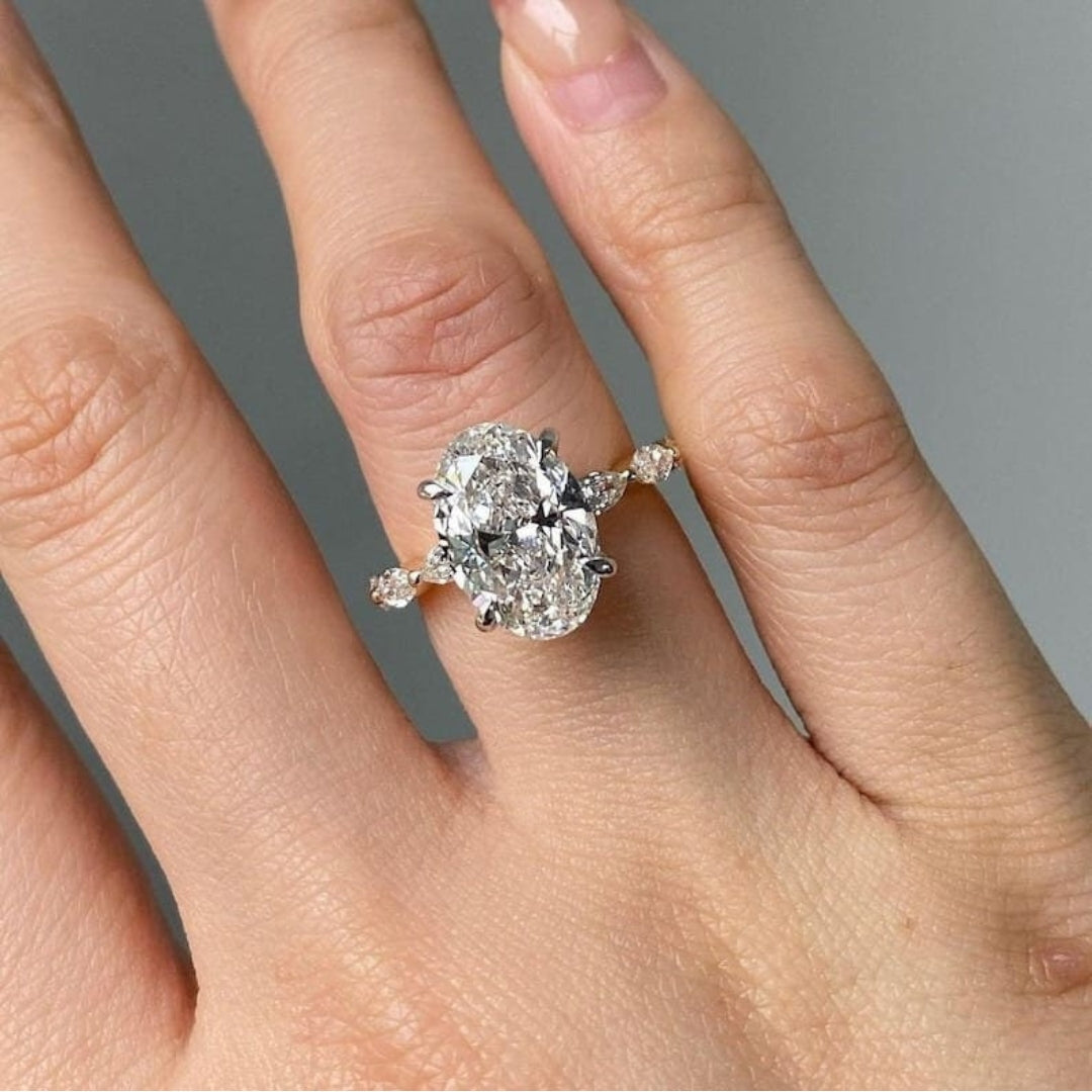 Rapturous Oval Diamond Wedding Ring