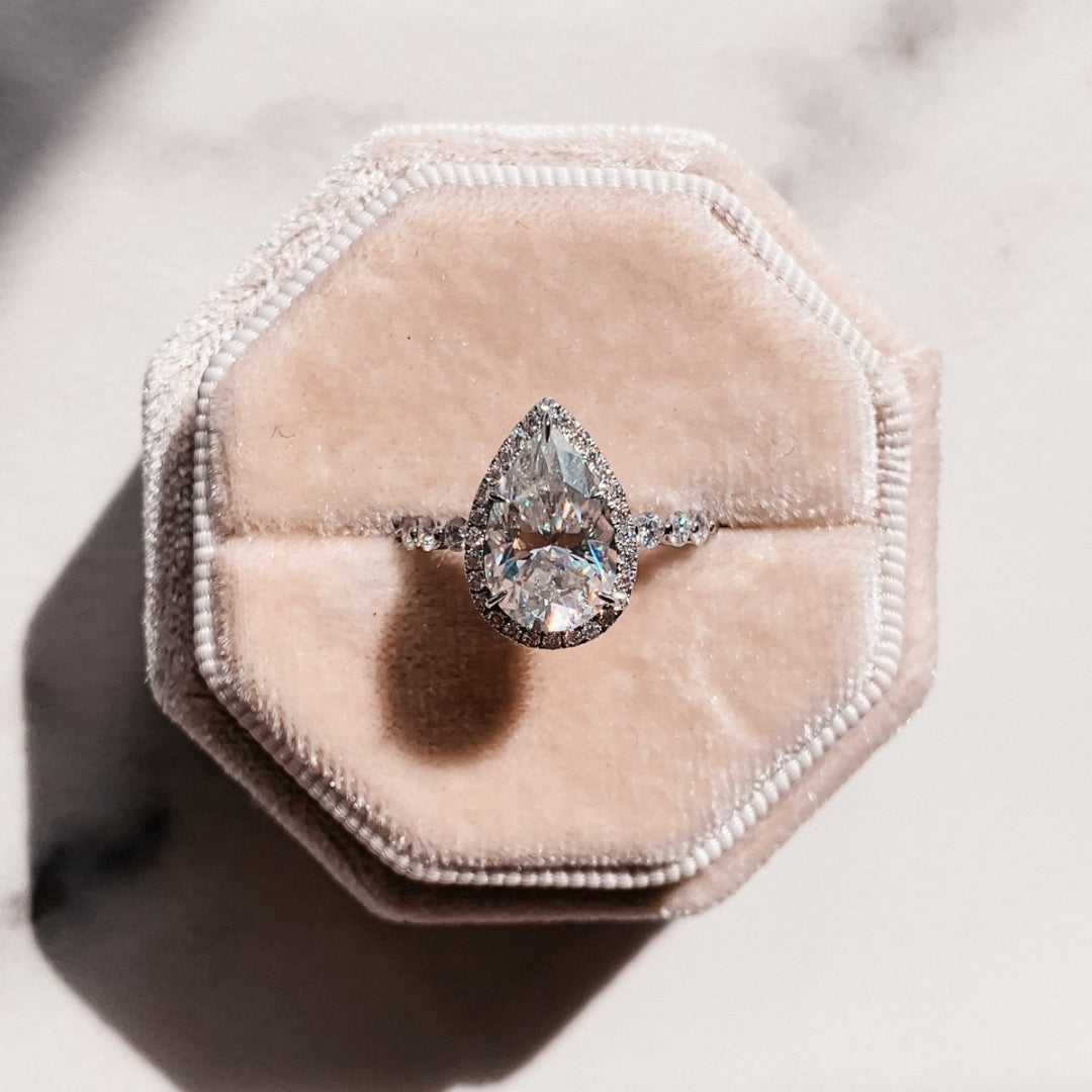 Fashioned Pear Diamond Wedding Ring