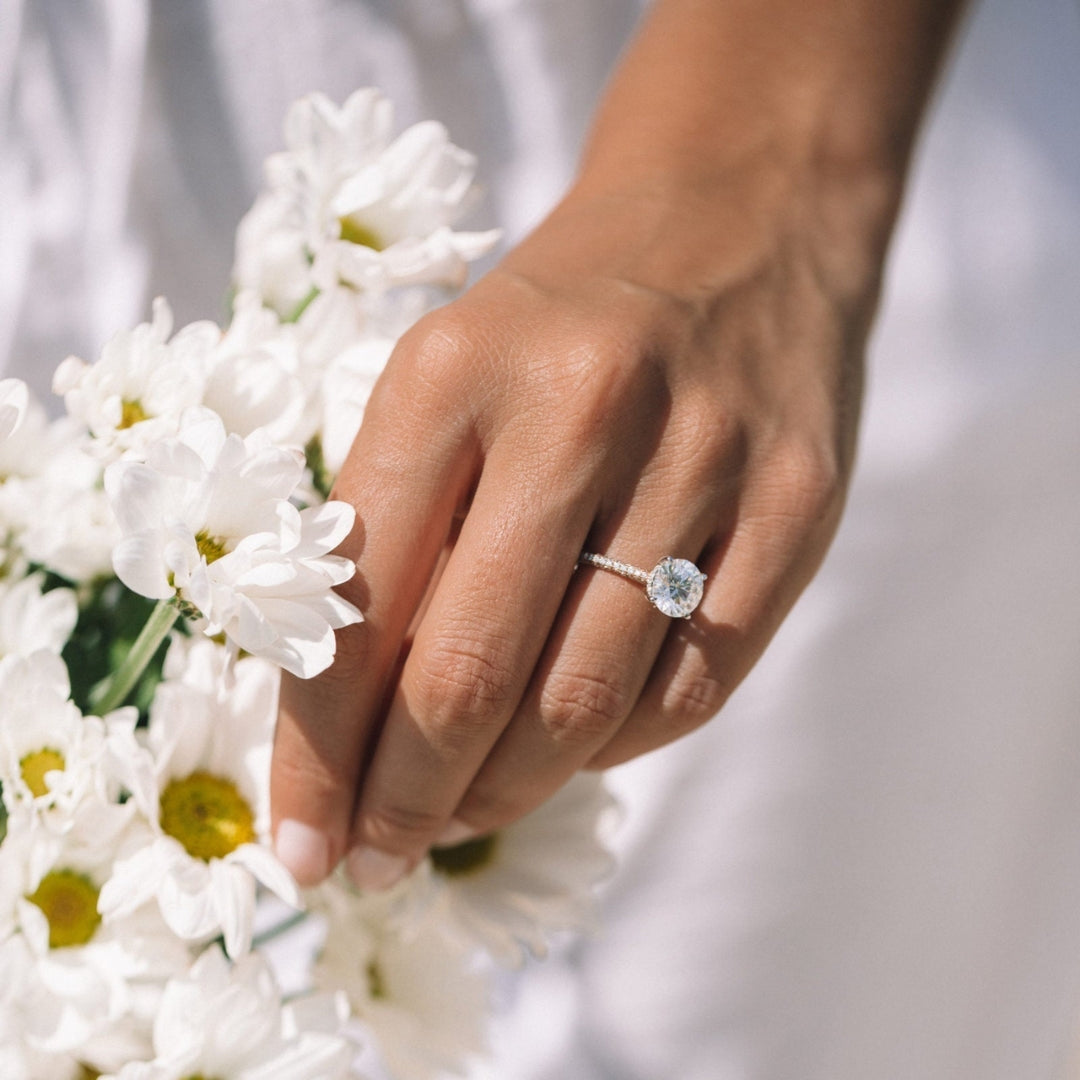 Symmetrical Round Diamond Wedding Ring